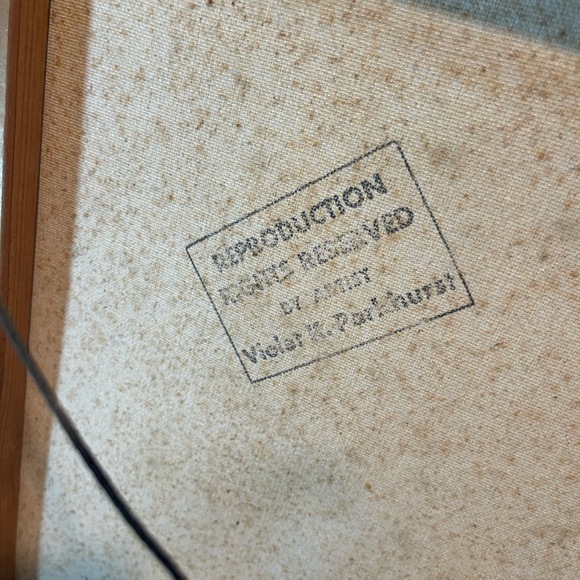 Framed Eagle Landscape Painting - Picture 2 of 2